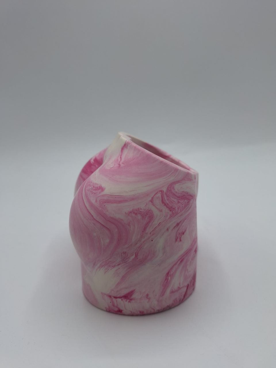 Creek Jesmonite Bum Pot Raspberry Ripple