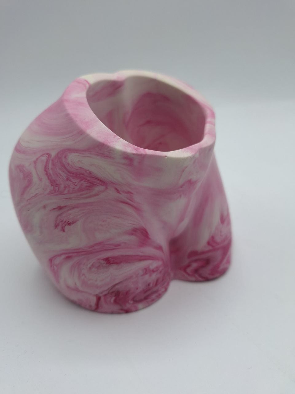 Creek Jesmonite Bum Pot Raspberry Ripple