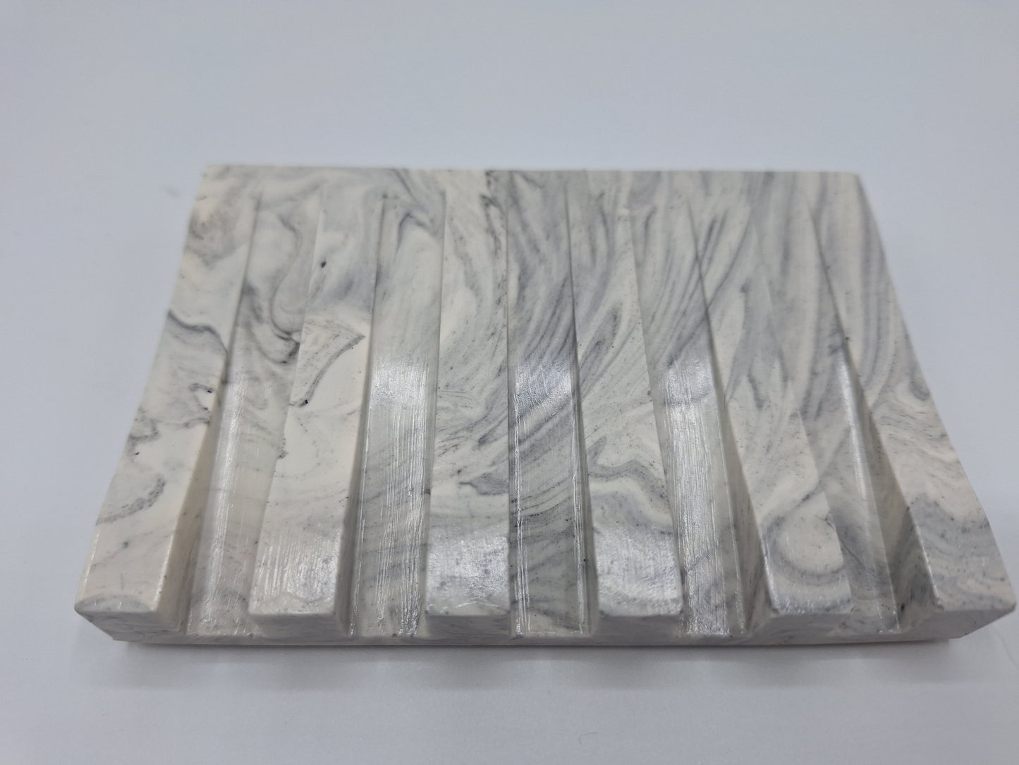 Triumph Jesmonite Angled Soap Dish in Grey Marble