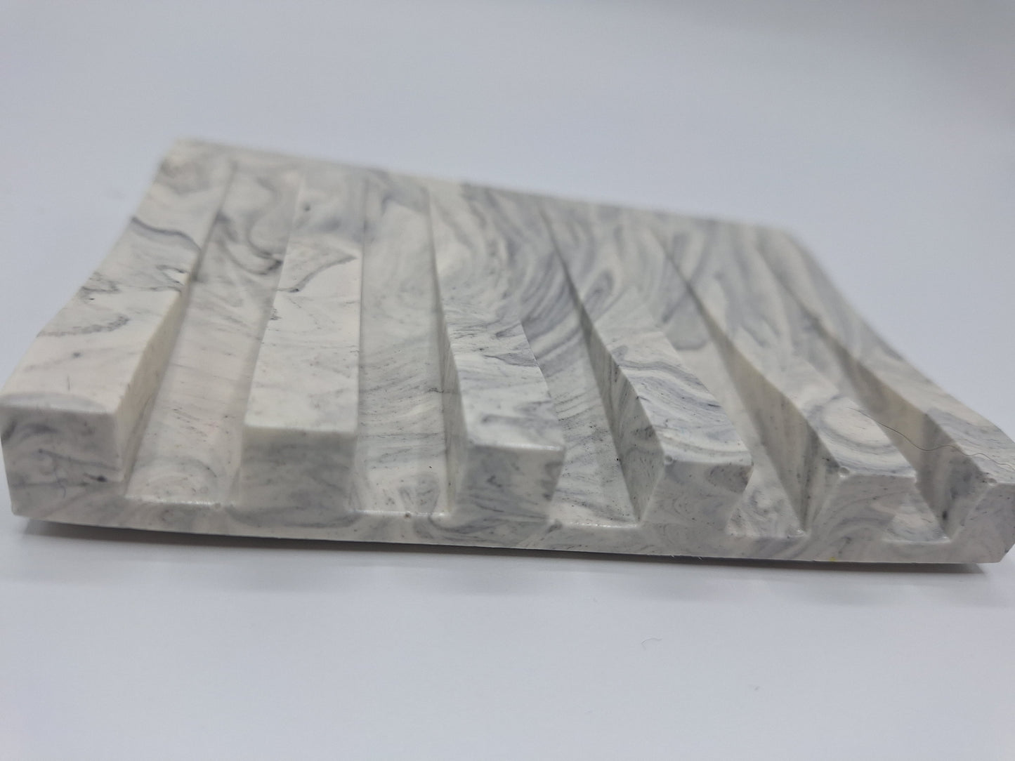 Triumph Jesmonite Angled Soap Dish in Grey Marble