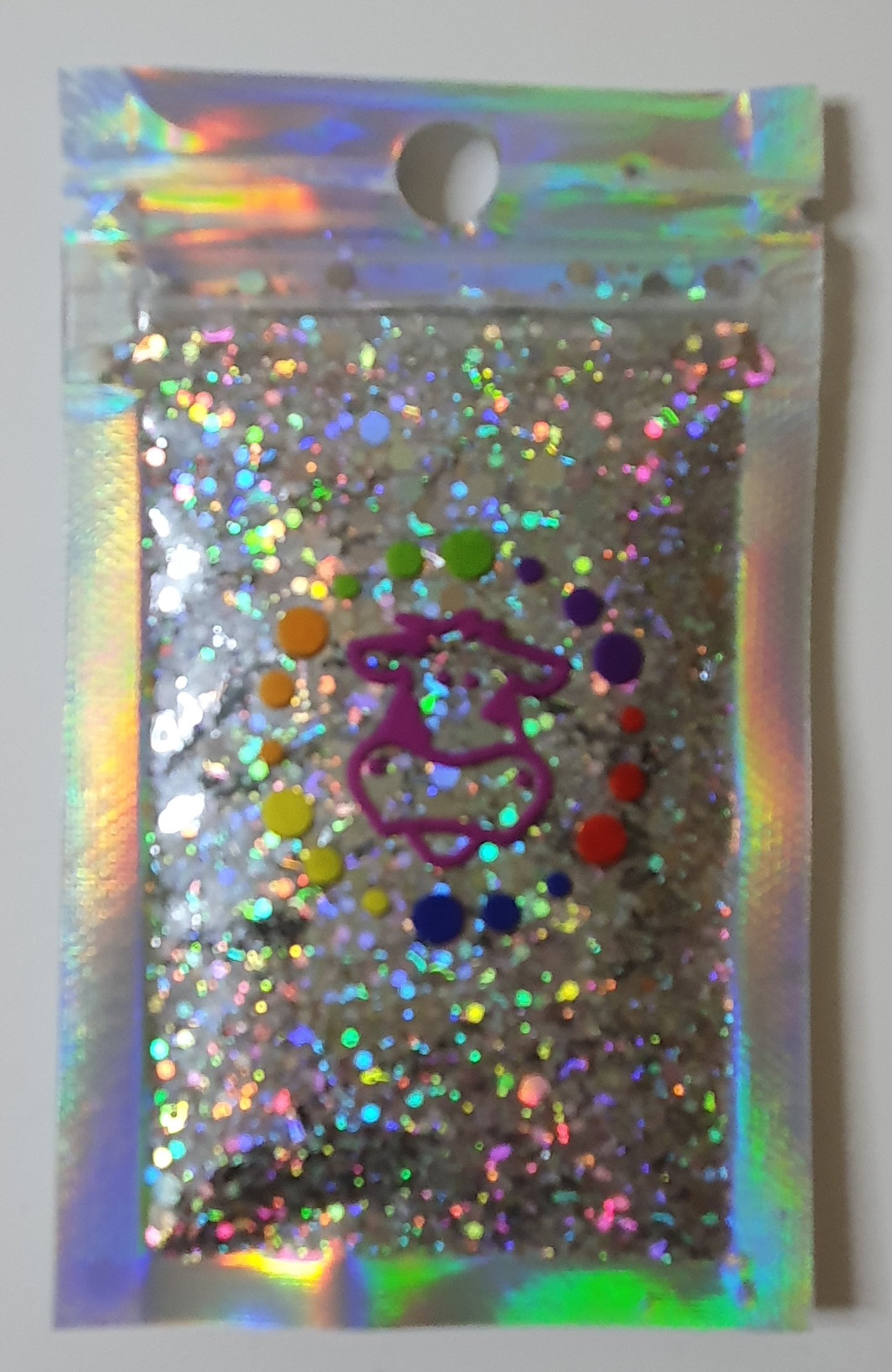 Silver hexagonal chunky holographic glitter