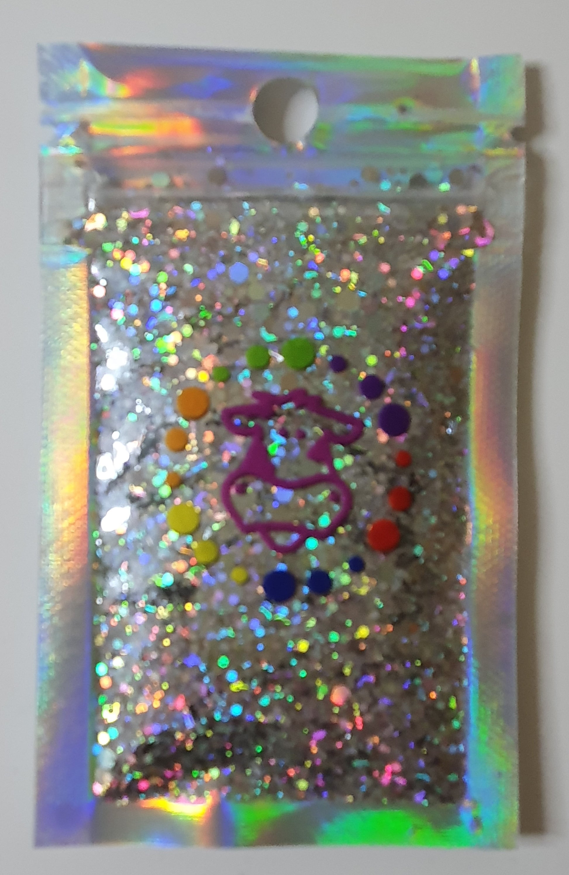 Silver hexagonal chunky holographic glitter