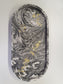 Shizuoka Jesmonite Large Oval Tray in Monochrome and Gold