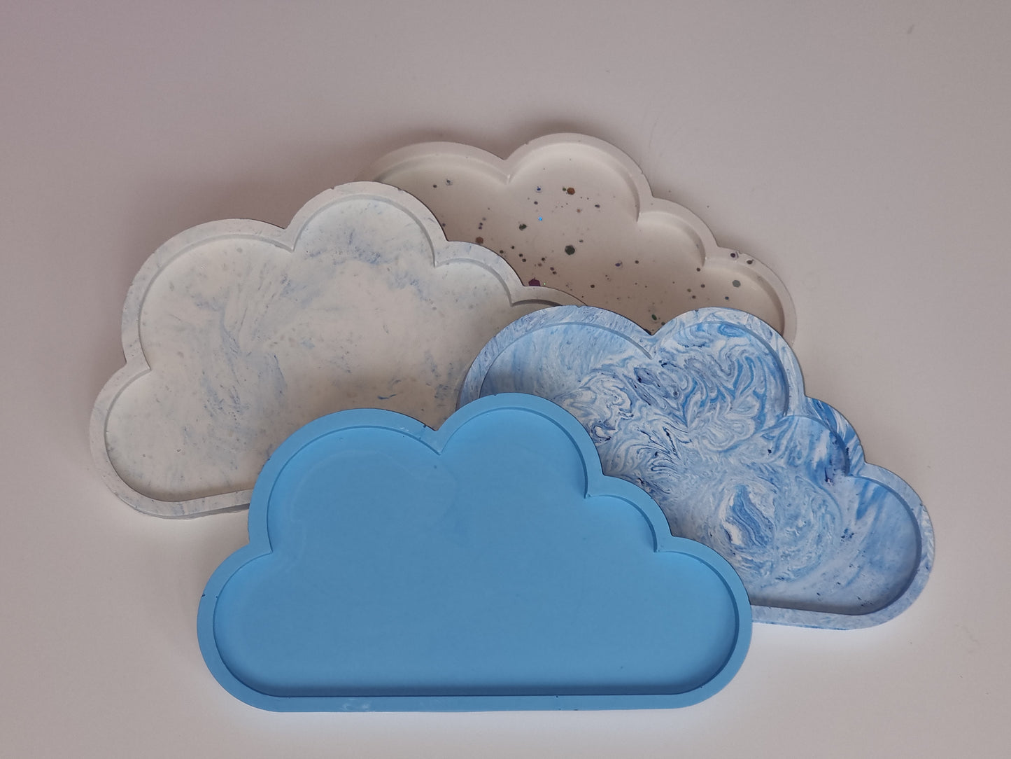 Eco Resin (Jesmonite) Cloud Trinket Tray Craft Box