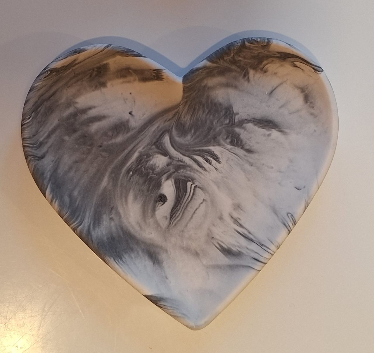 Eco Resin (Jesmonite)  Heart Tray Craft Box