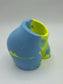 Creek Jesmonite Bum Pot Neon Yellow and blue