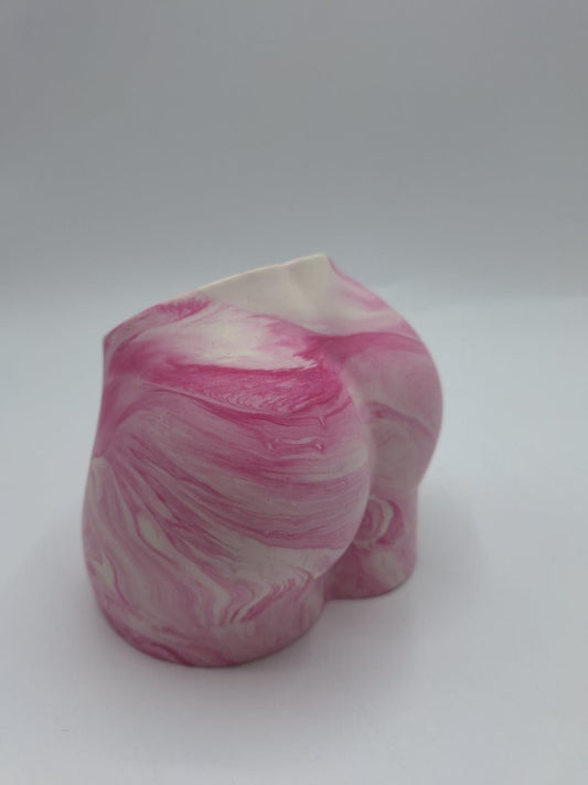 Creek Jesmonite Bum Pot Raspberry Ripple