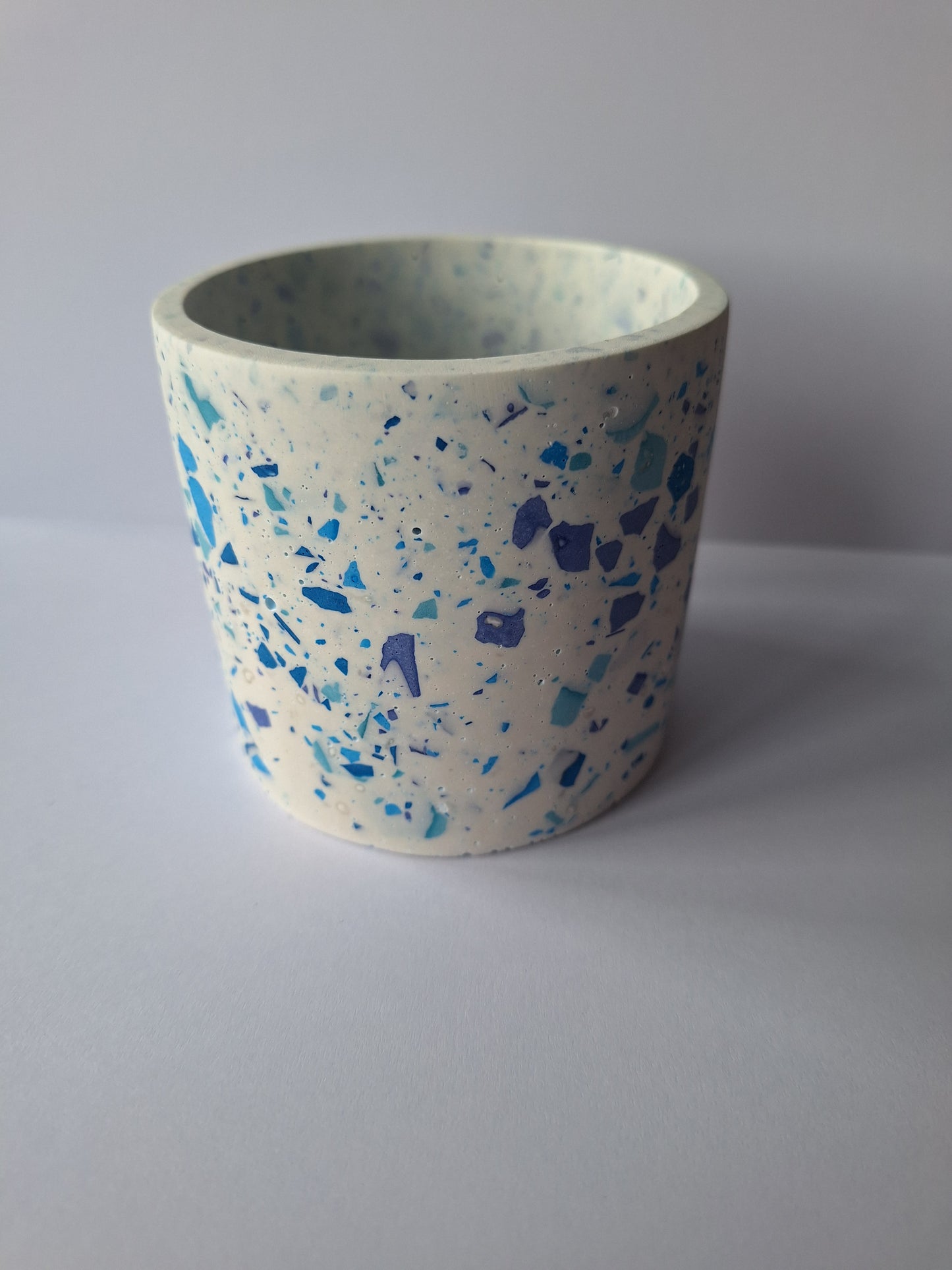 Jesmonite Blue Terrazzo Pen/Tooth brush/Make Up Brush Pot