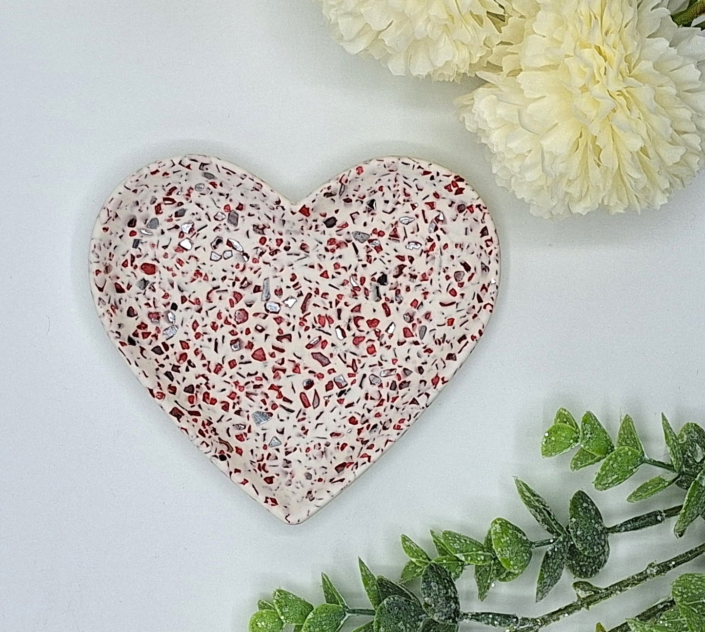 Advance Crushed Glass Jesmonite Heart