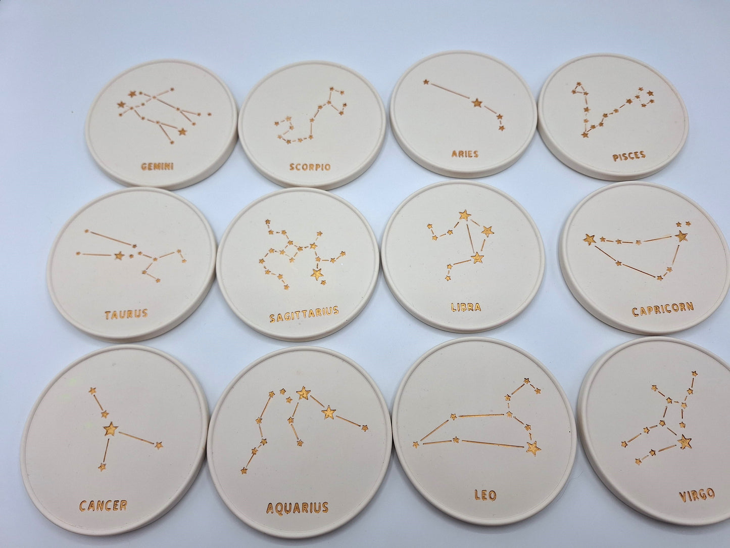 Handcrafted Jesmonite Astrology Coasters