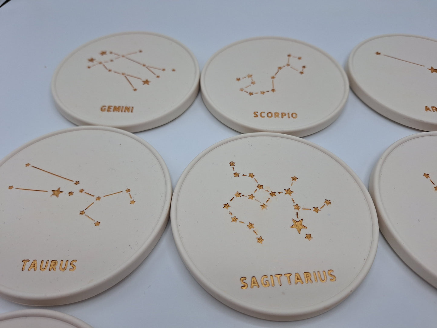 Handcrafted Jesmonite Astrology Coasters