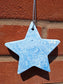 Starr in Blue Jesmonite 10cm Hanging Star Decoration