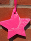 Starr in Neon Pink Jesmonite 10cm Hanging Star Decoration