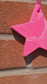 Starr in Neon Pink Jesmonite 10cm Hanging Star Decoration