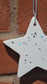 Starr White With Fairy Dust Jesmonite 10cm Hanging Star Decoration