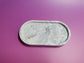 Sansa Jesmonite Oval Tray in Monochrome and Gold