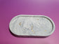 Sansa Jesmonite Oval Tray in Monochrome and Gold